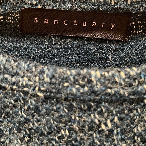Sanctuary Blue Sweater Mixed Media Blue Sweater Size Large (No Tag) - Picture 4 of 4